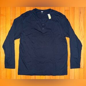 New NWT Old Navy Sleepwear Navy Blue Long Sleeve Shirt size XL